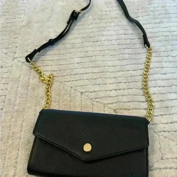 Stella and Max Leather Crossbody Smartphone Wallet Color: Black - Picture 1 of 7